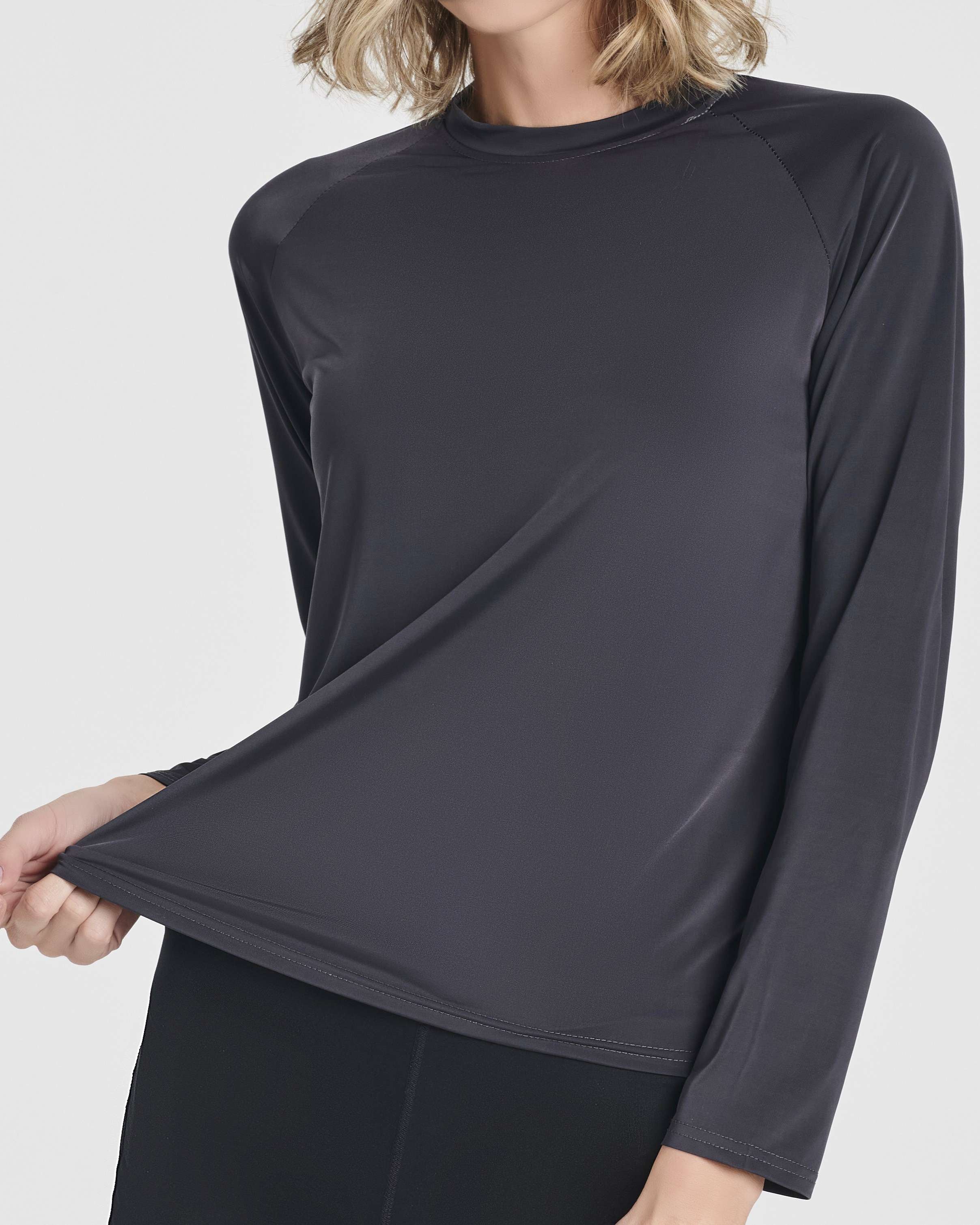 4 Pack: Women's Long Sleeve Rash Guard Shirt Swimwear UPF Sun Protection (Available In Plus Size)