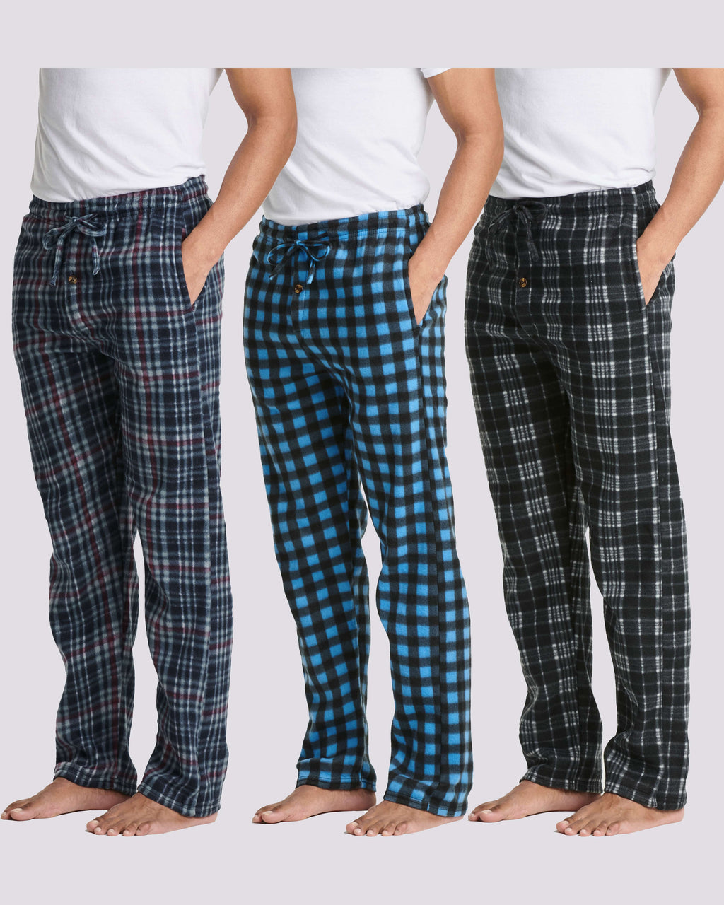 3 Pack: Mens Fleece Pajama Pants