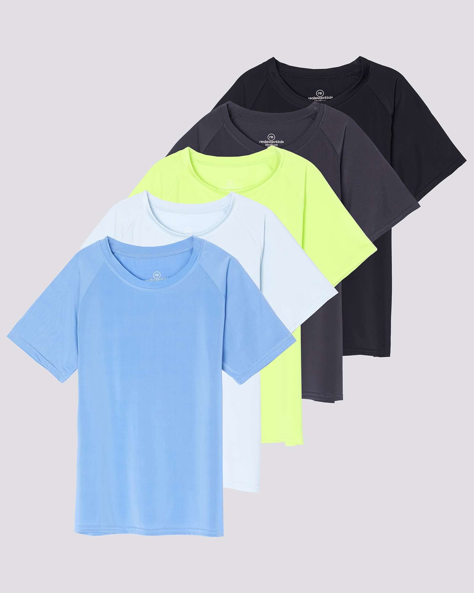 5 Pack: Girls' Short Sleeve UPF Rashguard Shirt