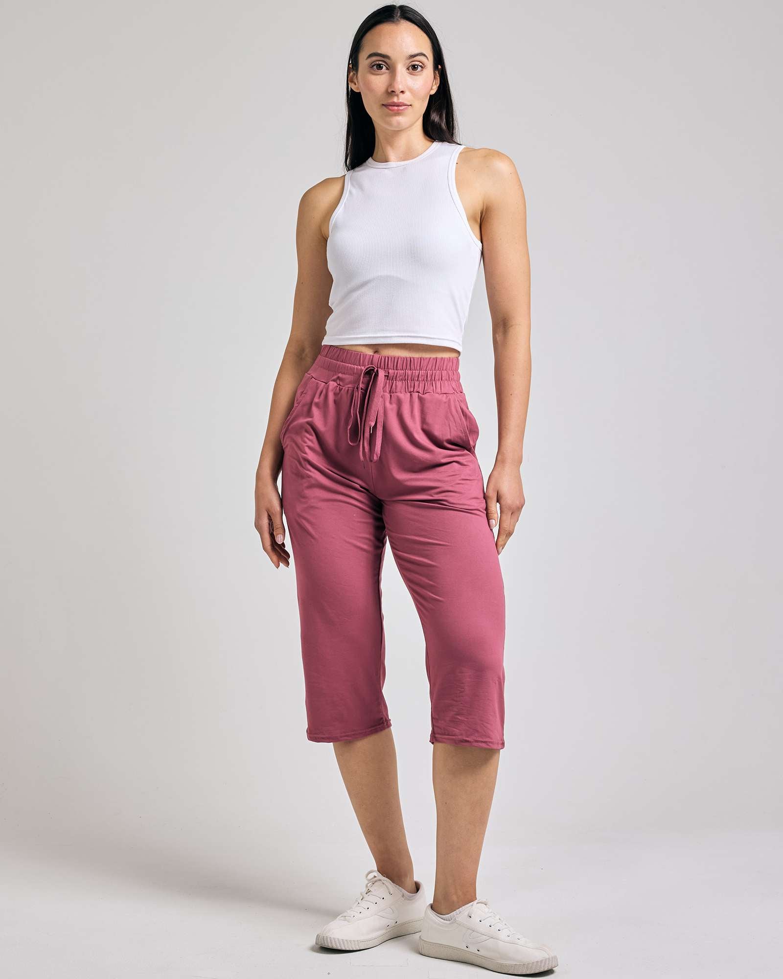 3 Pack: Women's Capri Open Bottom Sweatpants
