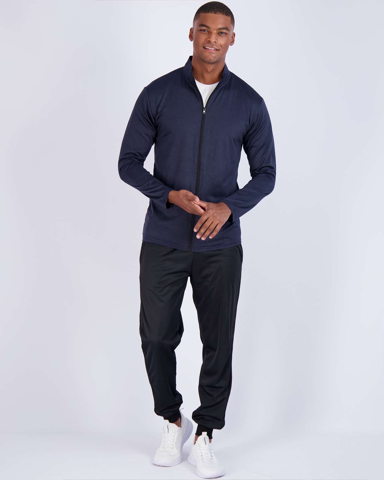 3 Pack: Mens Dry-Fit Full Zip Mock Neck Jacket