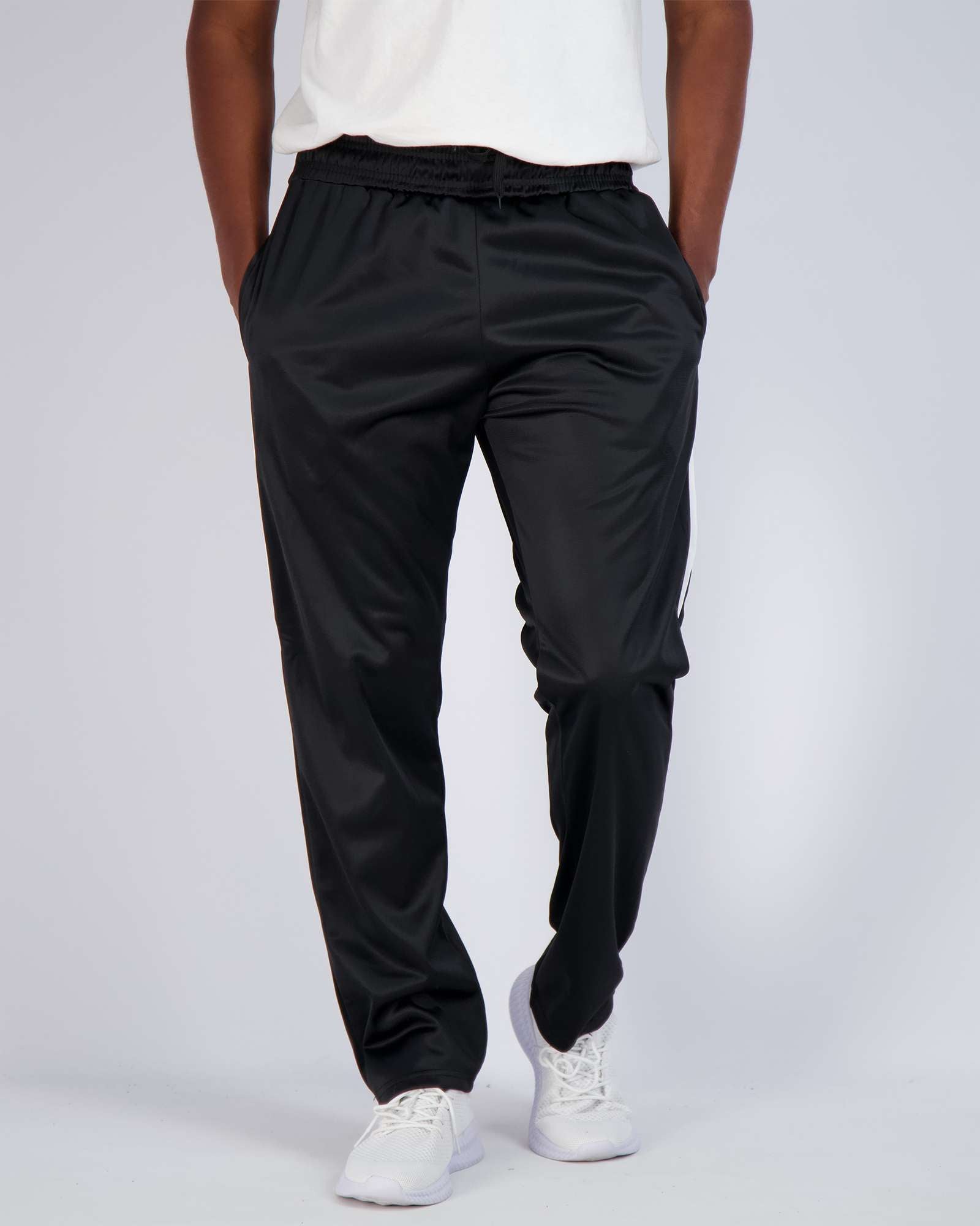 3 Pack: Mens Active Athletic Casual Tricot Open Bottom Sweatpants with Pockets (Available in Big & Tall)