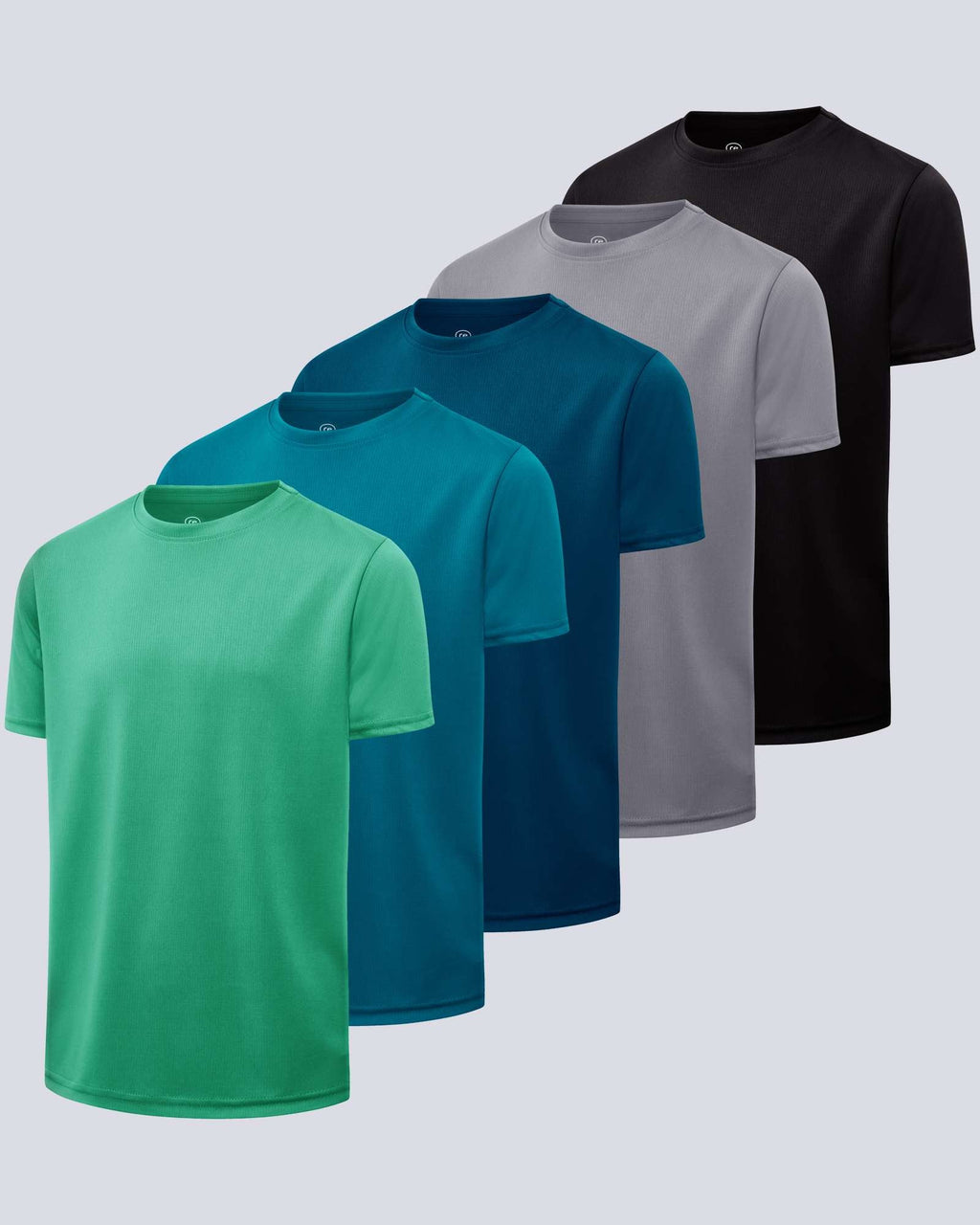 5 Pack: Boys Mesh Active Short-Sleeve T-Shirt