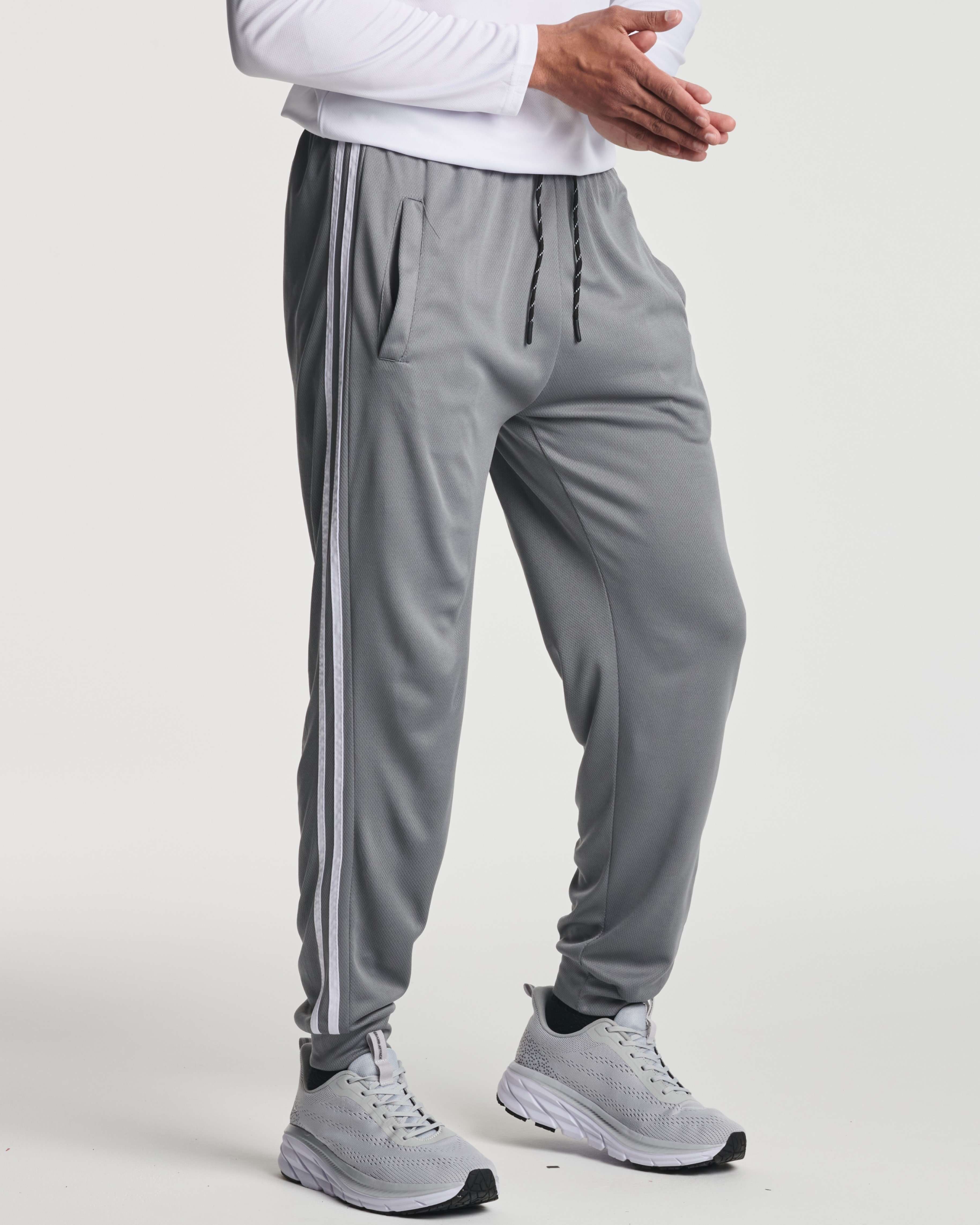 3 Pack: Mens Mesh Active Jogger Sweatpants