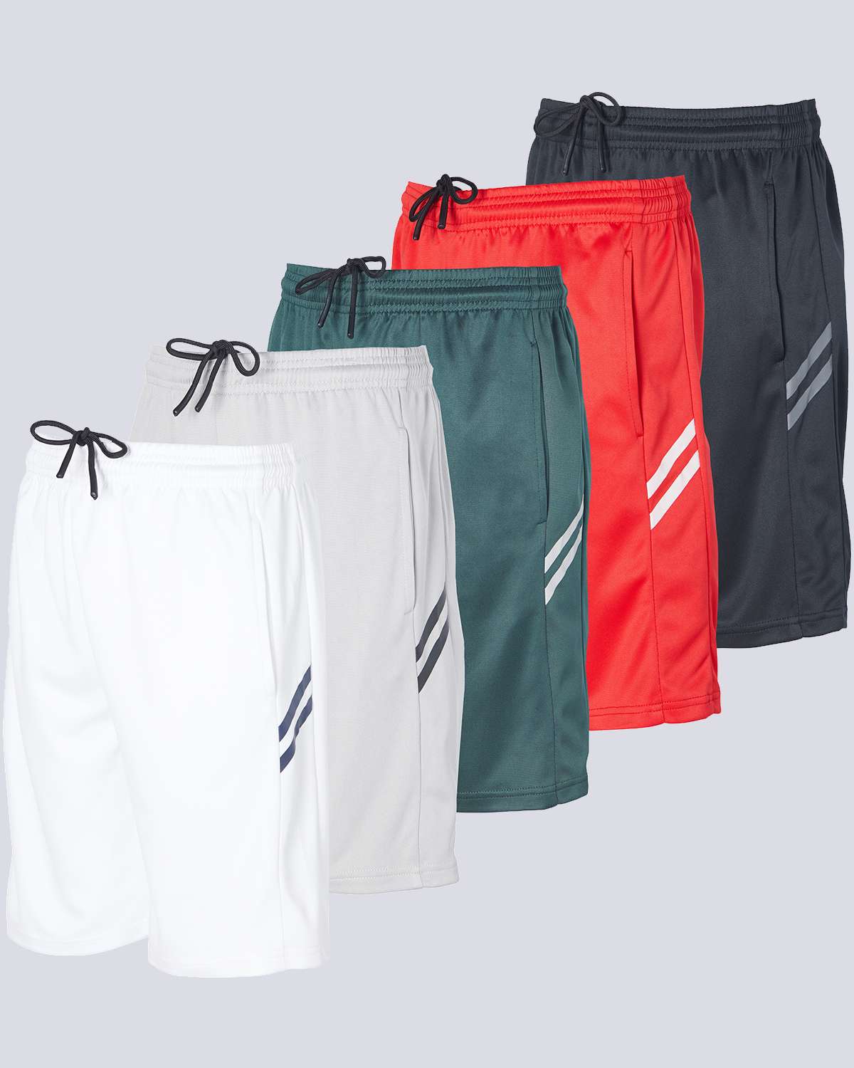 5 Pack: Boys' Athletic Basketball Shorts