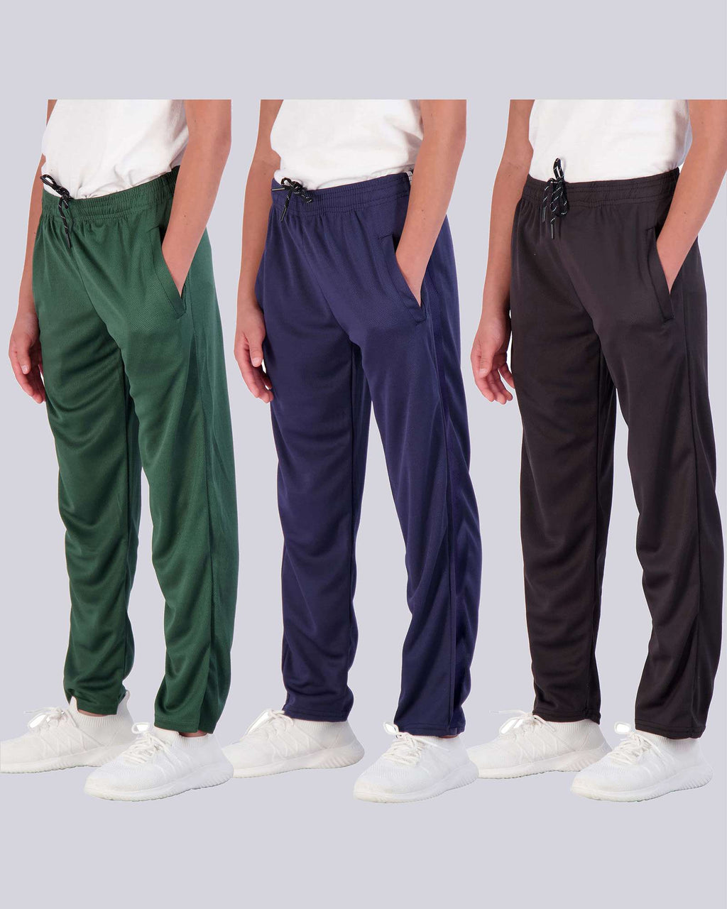 3 Pack: Boys Mesh Open Bottom Active Sweatpants