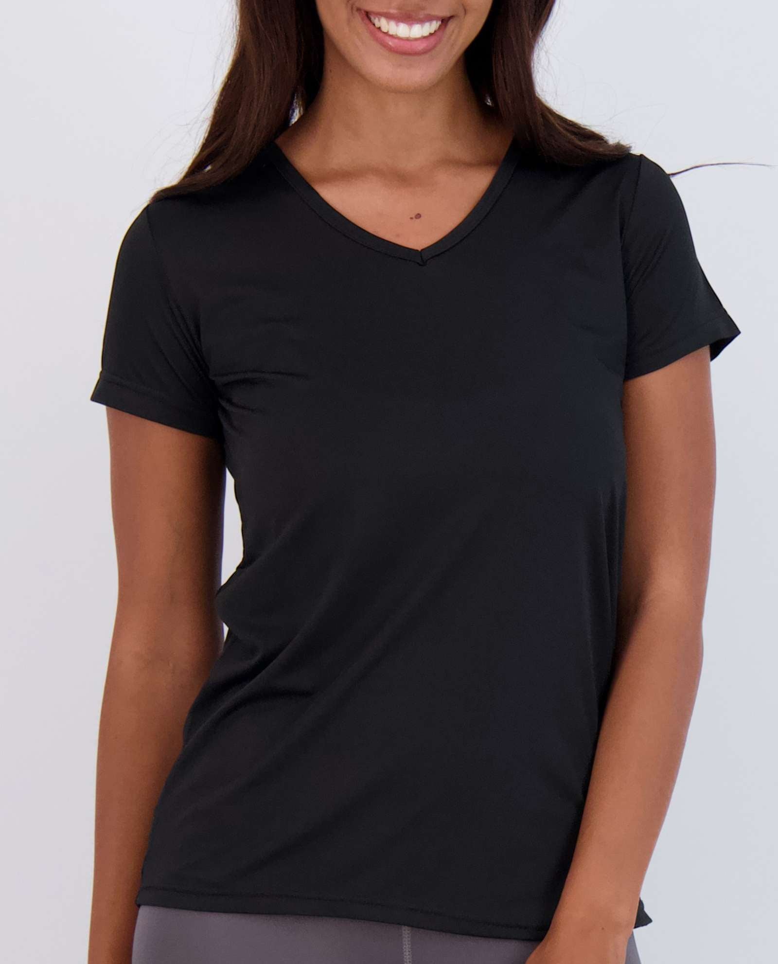 5 Pack: Womens Short Sleeve Dry-Fit V-Neck T-Shirt