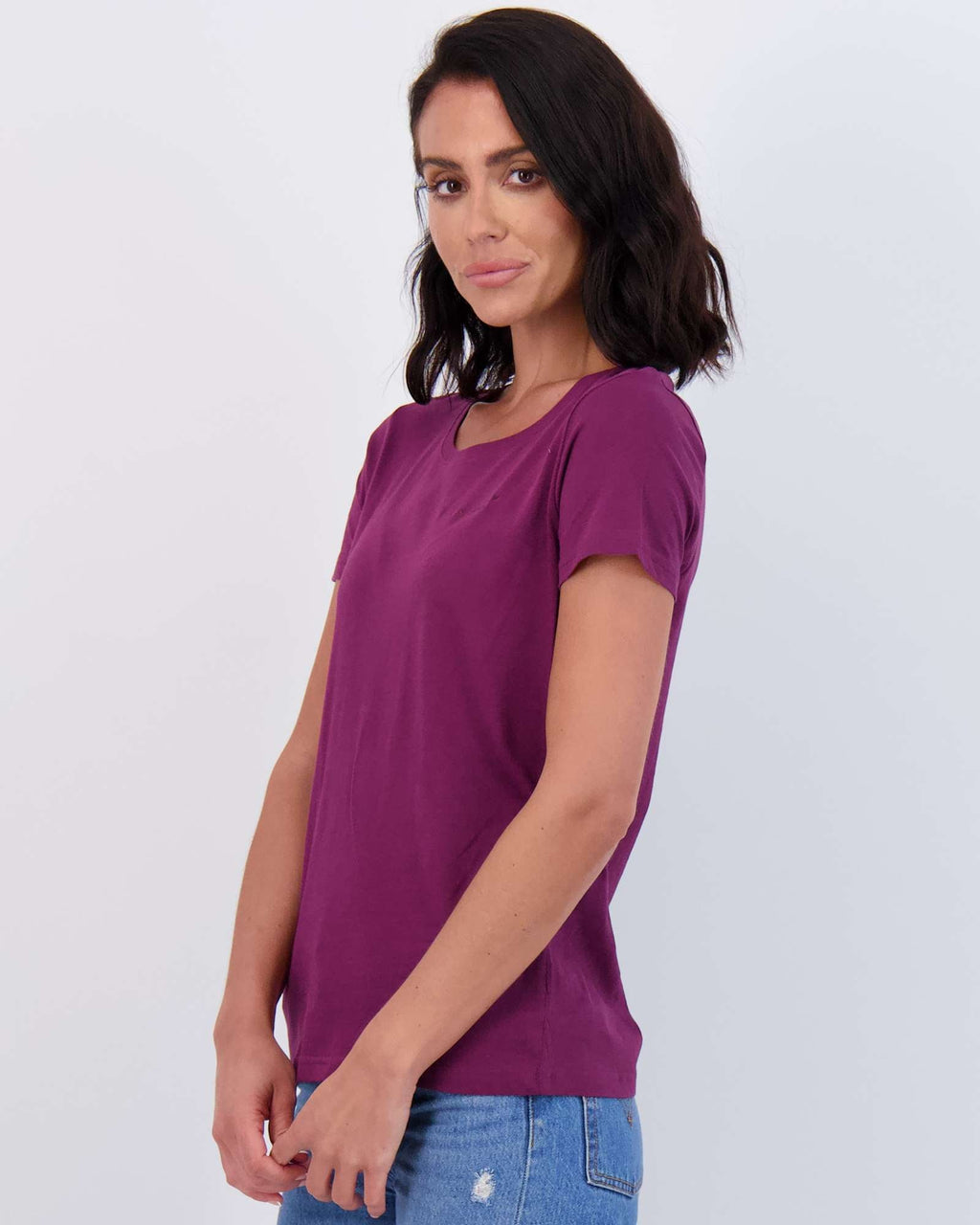 4 Pack: Women's Classic-Fit Cotton Short-Sleeve Scoop Crew Neck T-Shirt (Available in Plus Size)