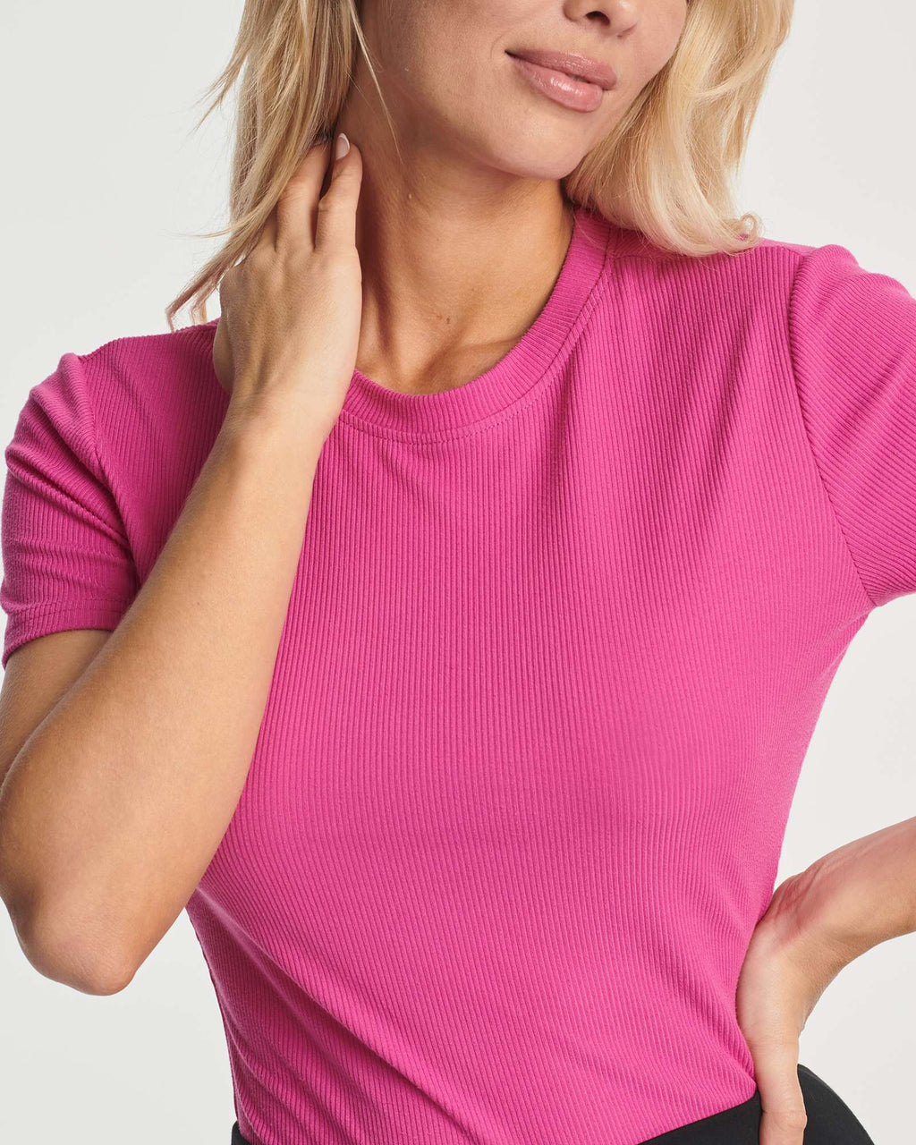 3 Pack: Women's Round Neck Short Sleeve Ribbed Shapewear Bodysuit Shirt Tops (Available in Plus Size)