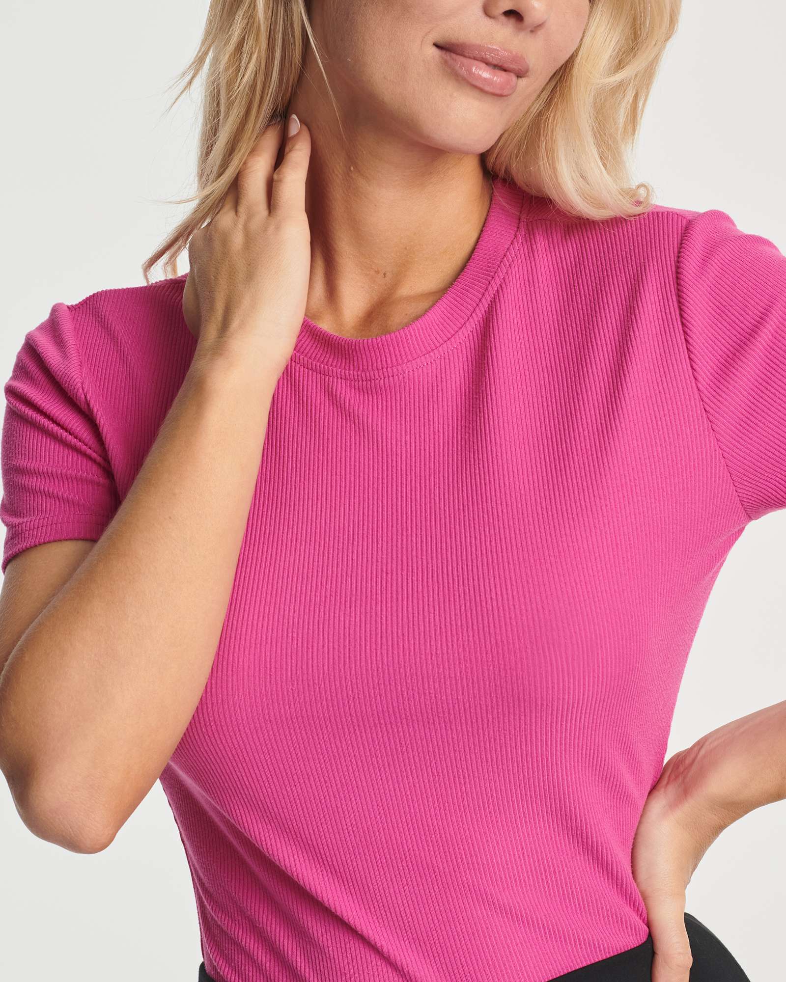 3 Pack: Women's Round Neck Short Sleeve Ribbed Shapewear Bodysuit Shirt Tops (Available in Plus Size)