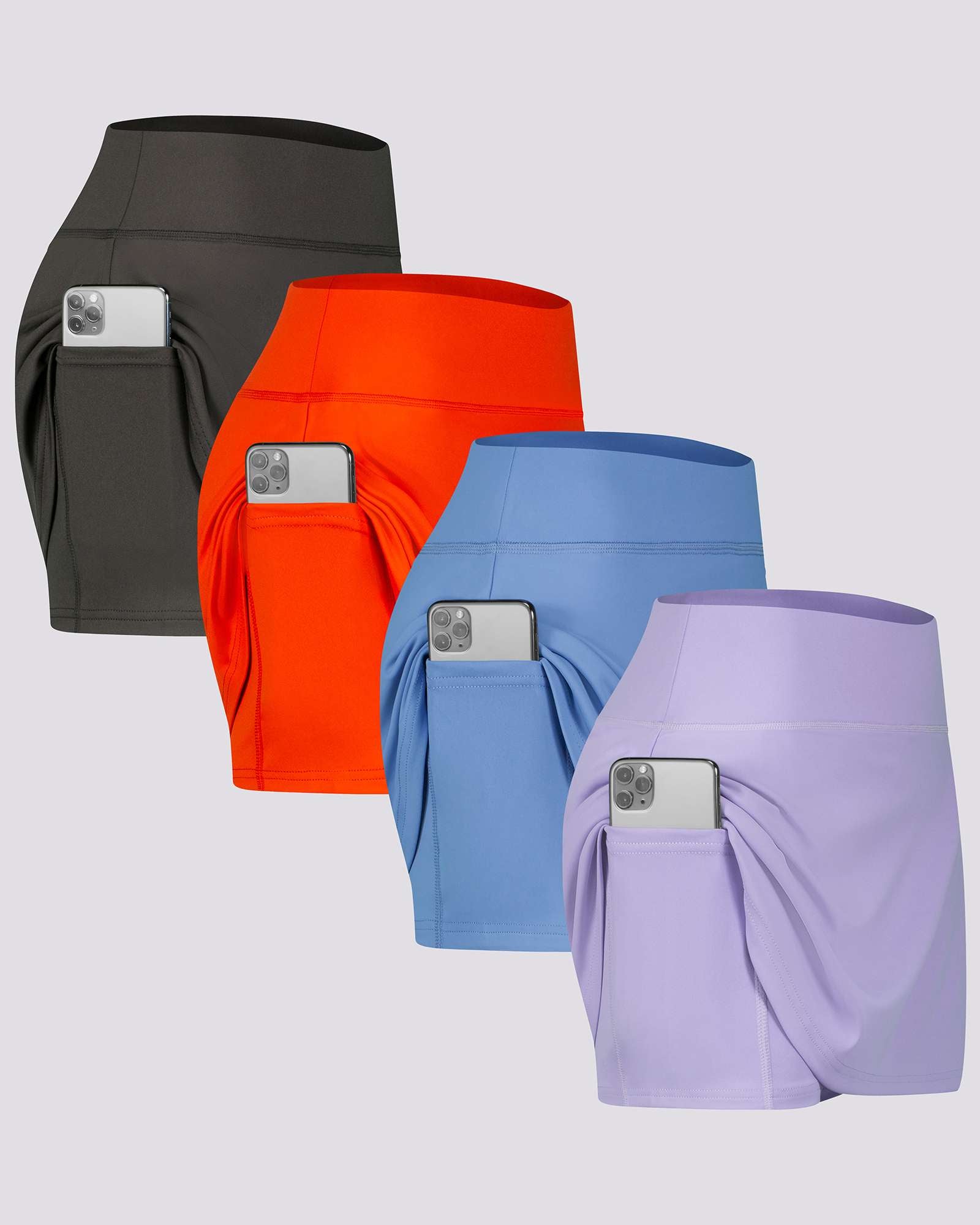 4 Pack: Women's Active Skort (Available in Plus Size)