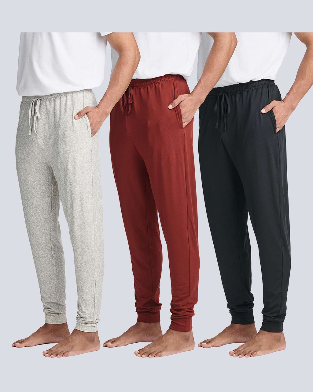 3 Pack: Men's Soft Lounge Sleep Joggers