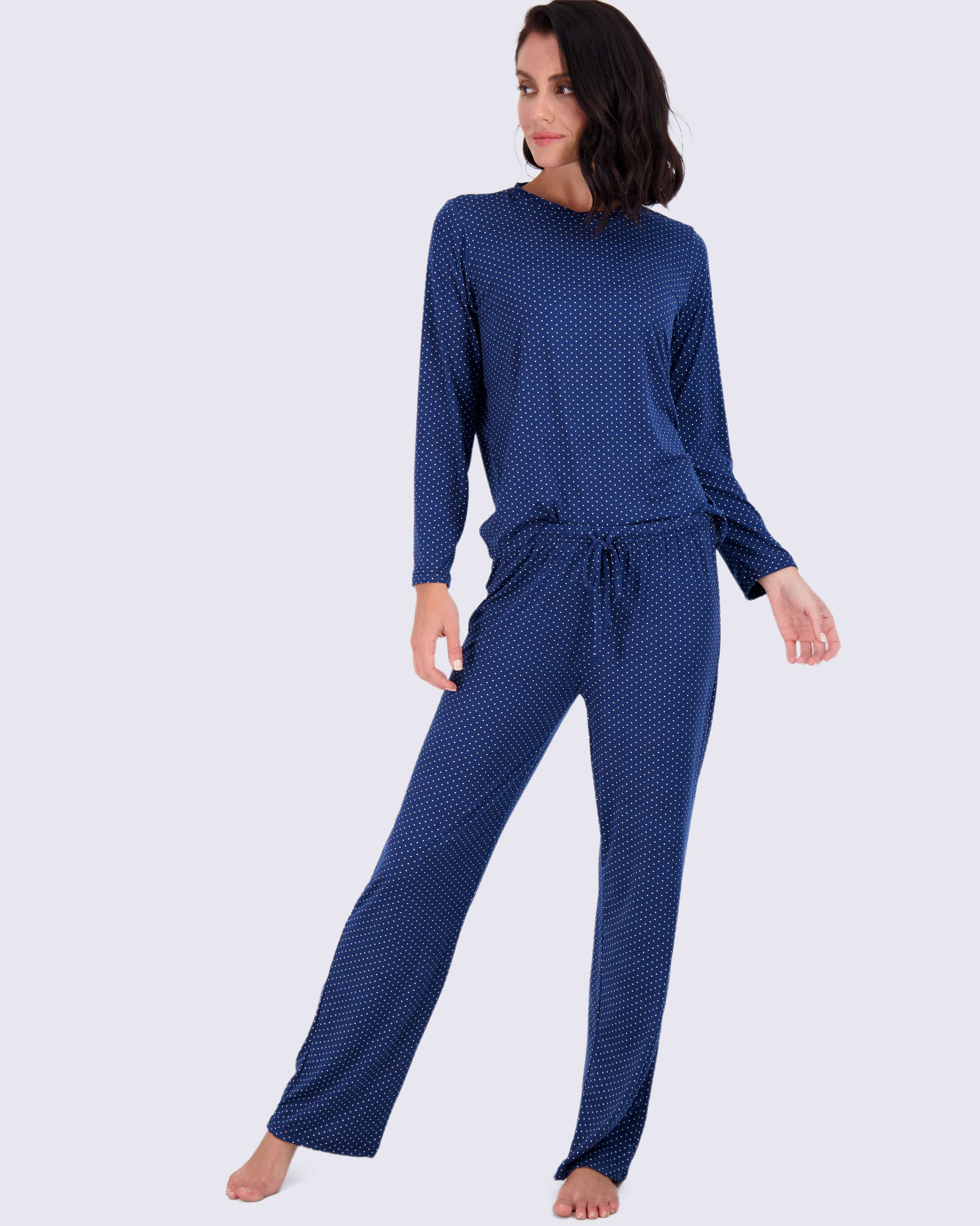 2 Pack: Women’s Pajama Set Super-Soft Long Sleeve Top With Pants