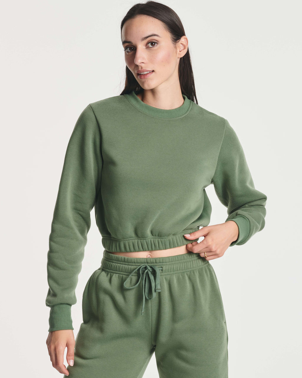 3 Pack: Women's Fleece Cropped Sweatshirt (Available in Plus Size)