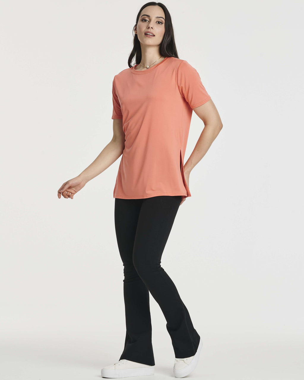 5 Pack: Women's Short Sleeve Crew Relaxed Yoga Top (Available in Plus Size)