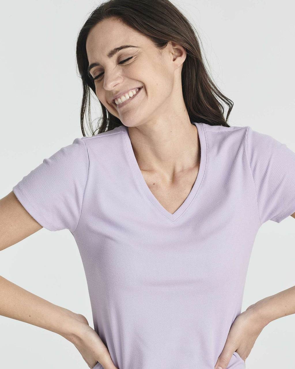 3 Pack: Women's Ribbed Knit Short-Sleeve V-Neck Swing Dress