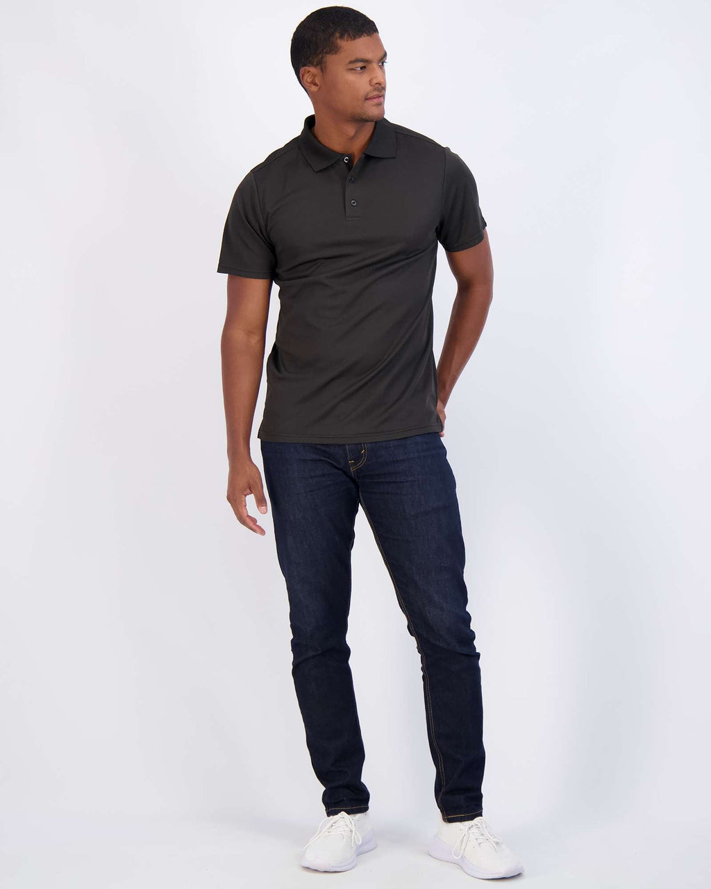 3 Pack: Mens Quick-Dry Short Sleeve Performance Polo Shirt