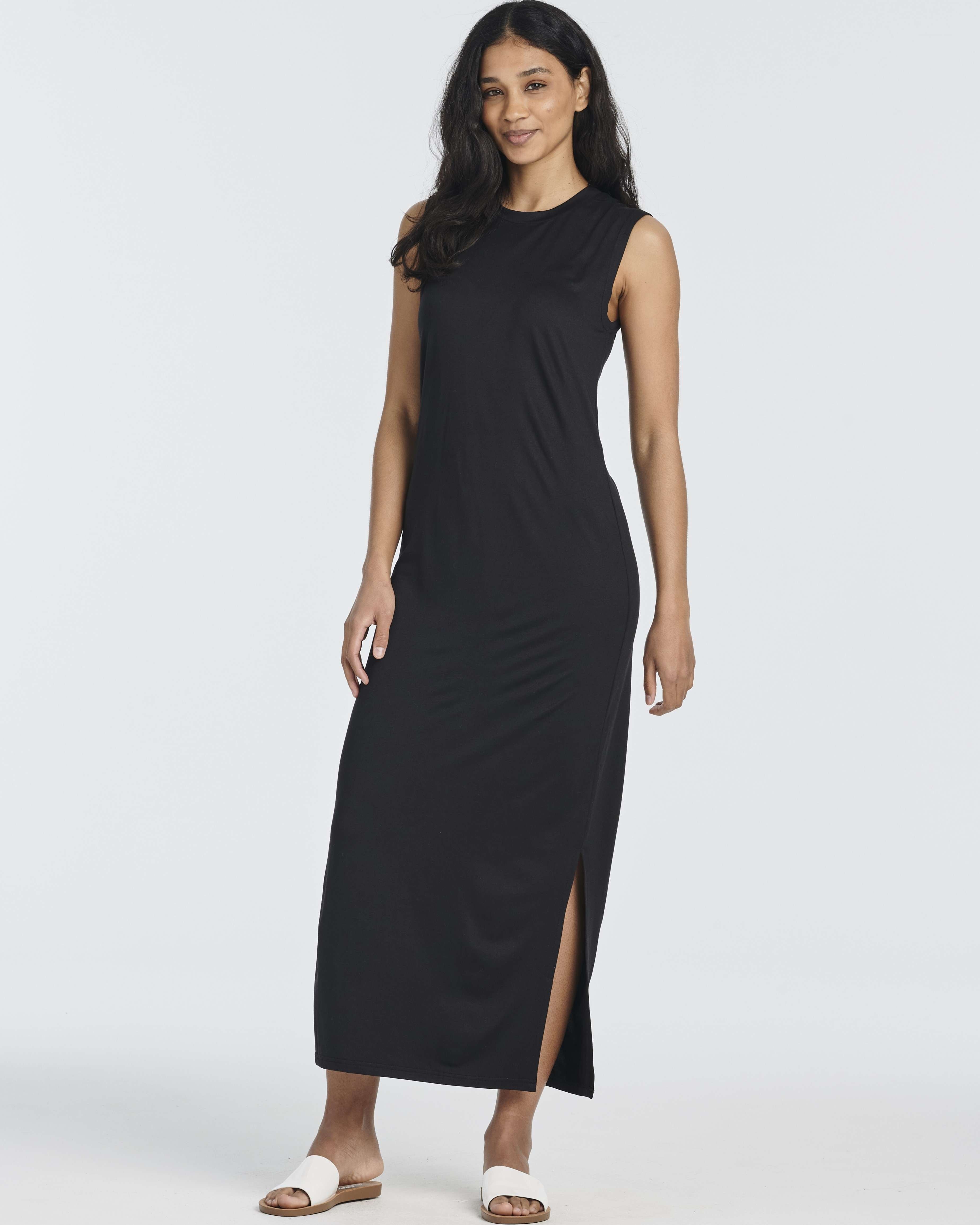 3 Pack: Women's Long Tank Maxi Dress with Pockets (Available In Plus Size)