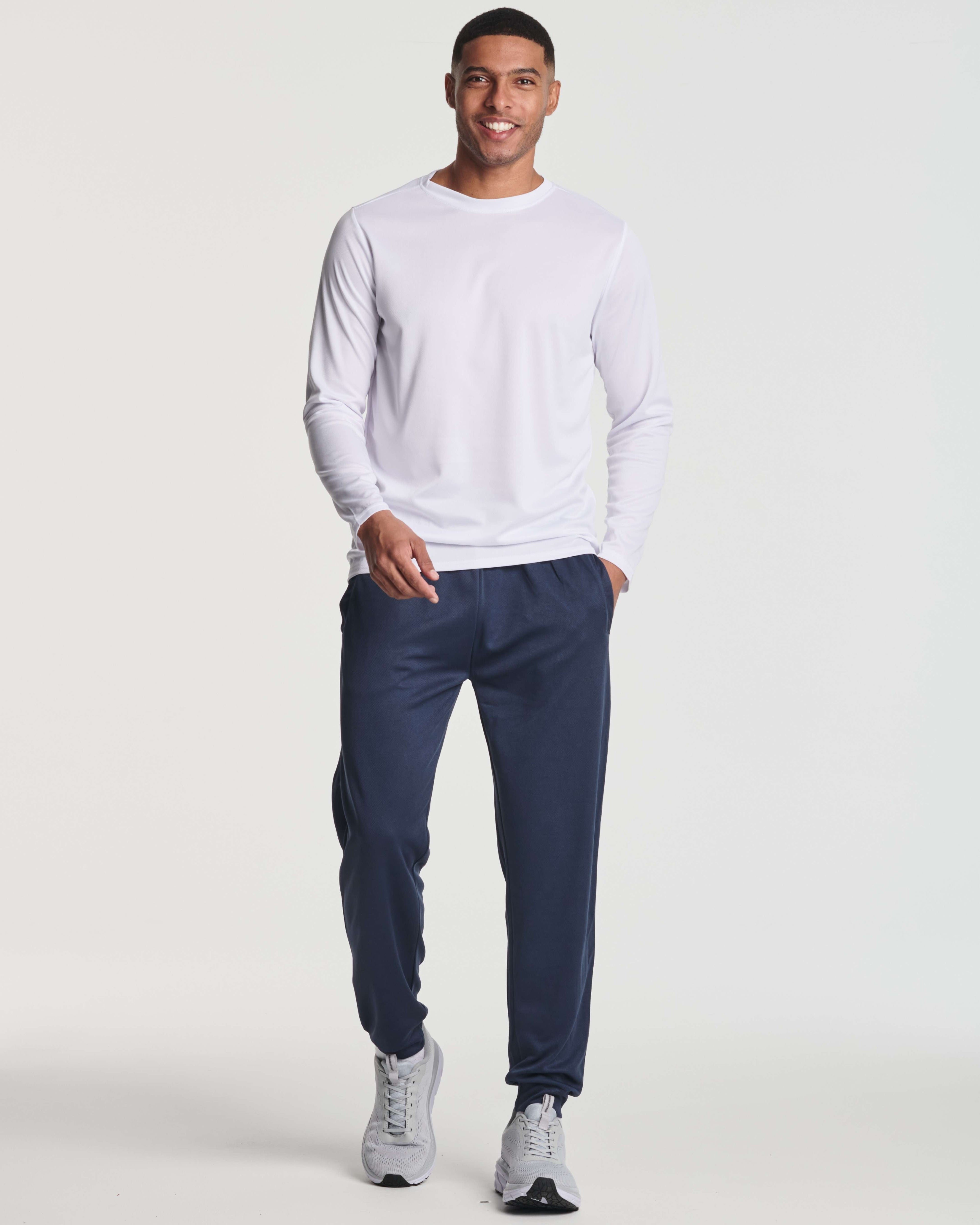 3 Pack: Mens Mesh Active Jogger Sweatpants