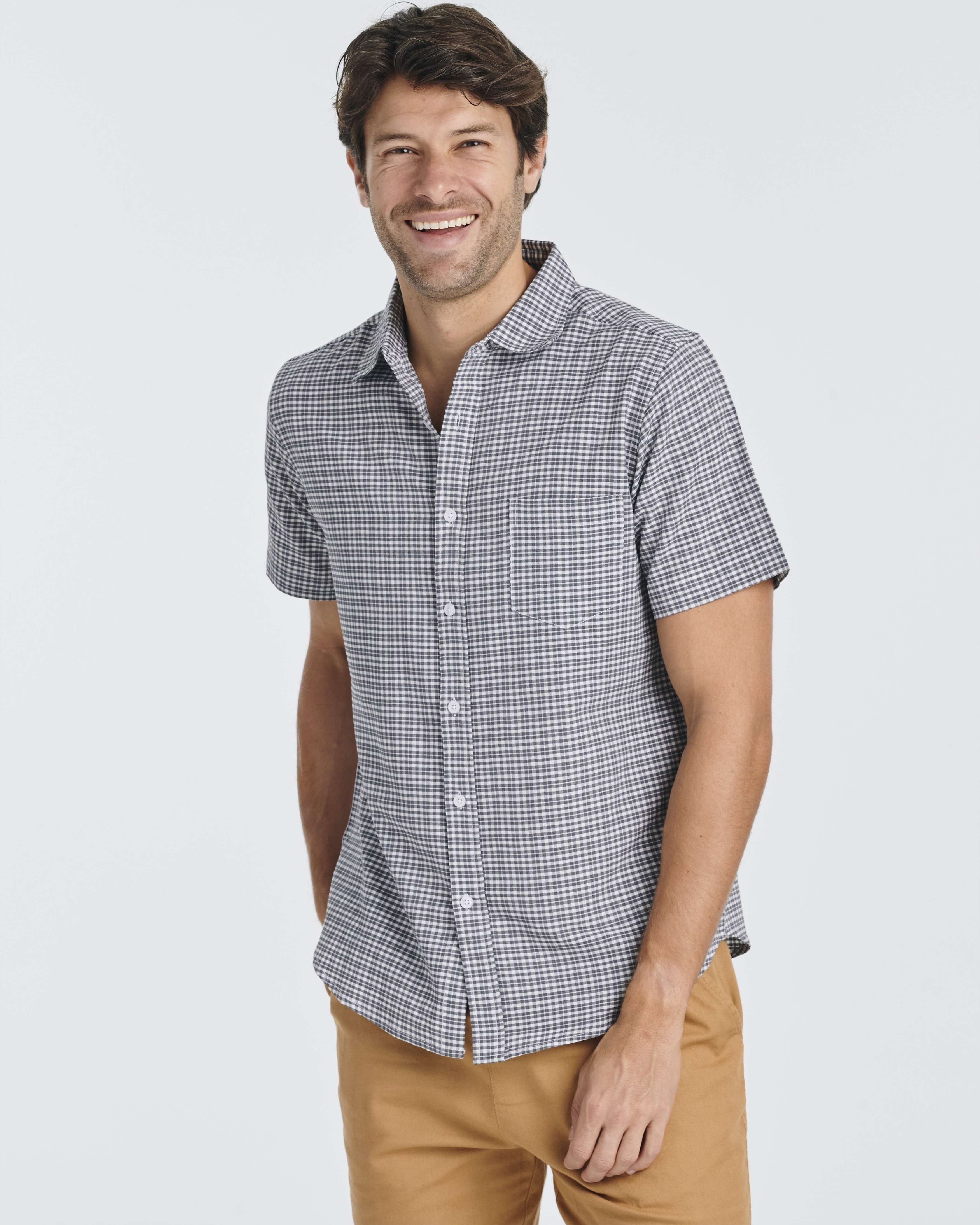 3 Pack: Men's Regular-Fit Short Sleeve Woven Shirt