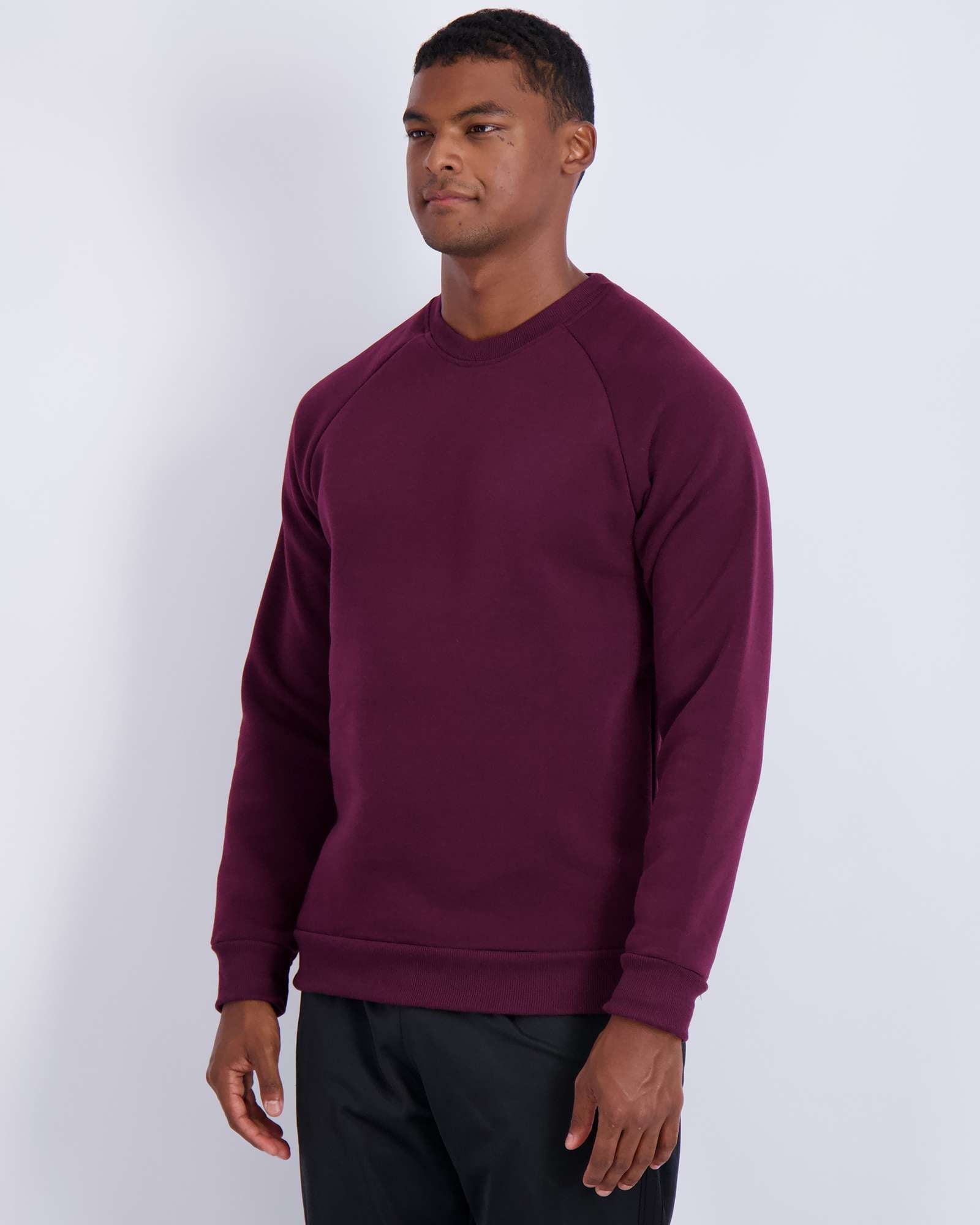 3 Pack: Mens Fleece Crewneck Pullover Sweatshirt