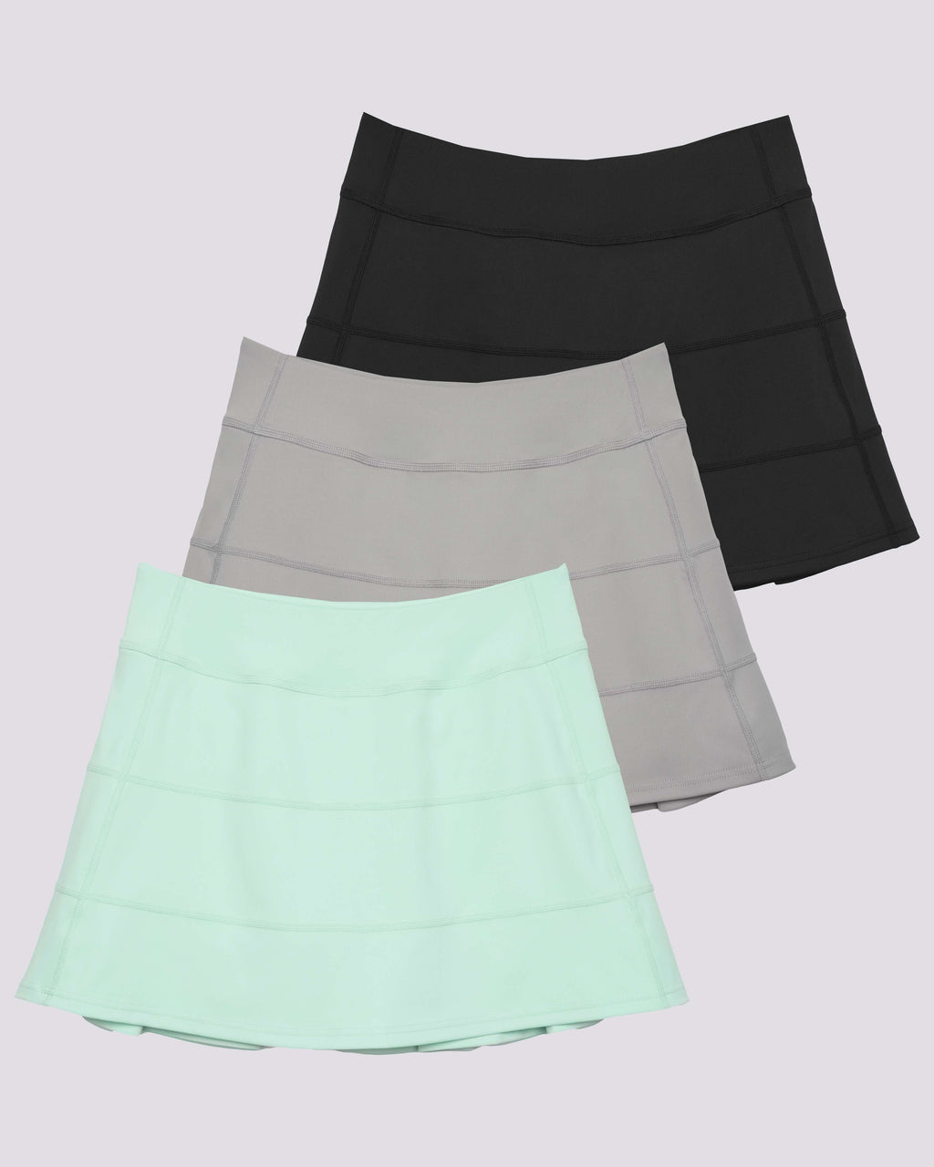 3 Pack: Women's 14" Pleated Tennis Skorts with Pockets
