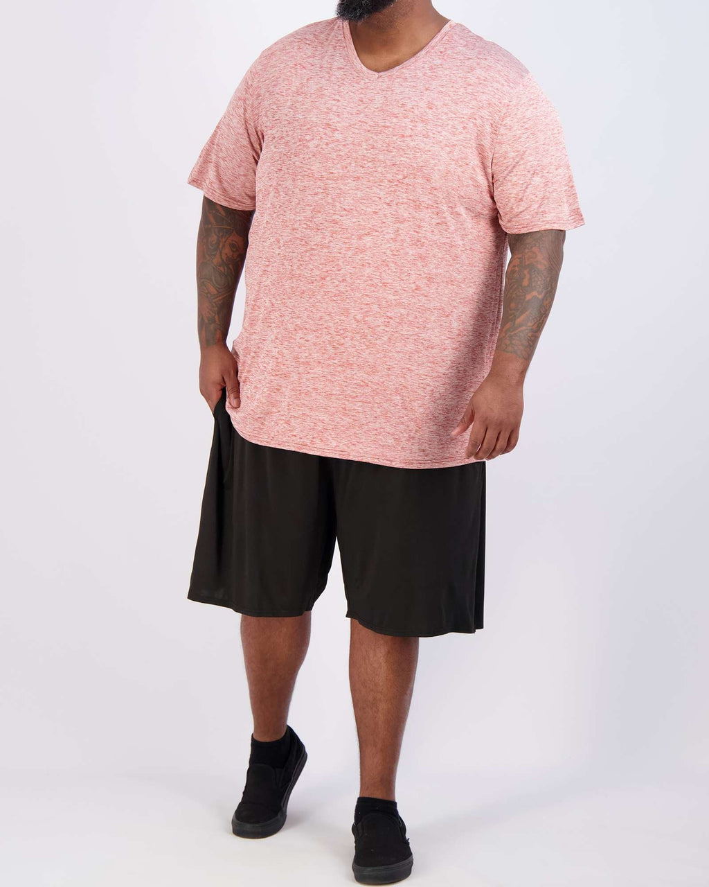 3 Pack: Men's Big & Tall V-Neck Short-Sleeve Dry-Fit T-Shirt