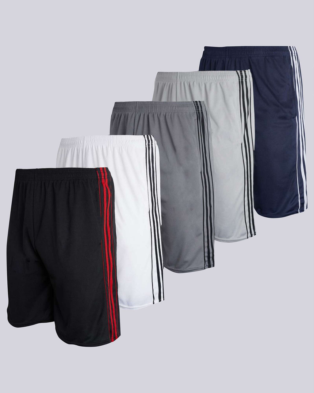 5 Pack: Boys Mesh Active Performance Shorts
