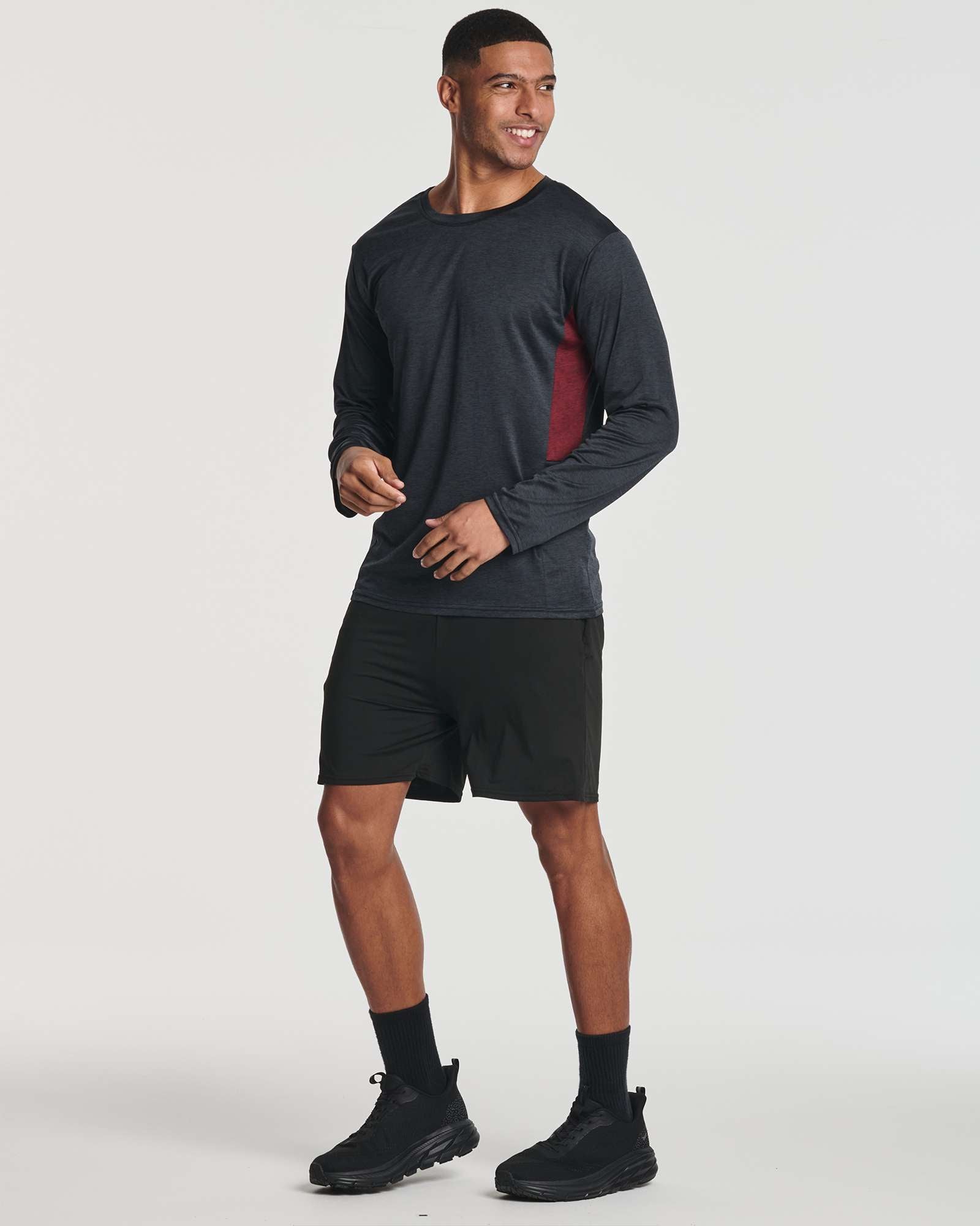 Real Essentials 4 Pack: Men's Dry-Fit UV Moisture Wicking UPF 50+ SPF Sun Protective Fishing Hiking Swim Long Sleeve Shirt