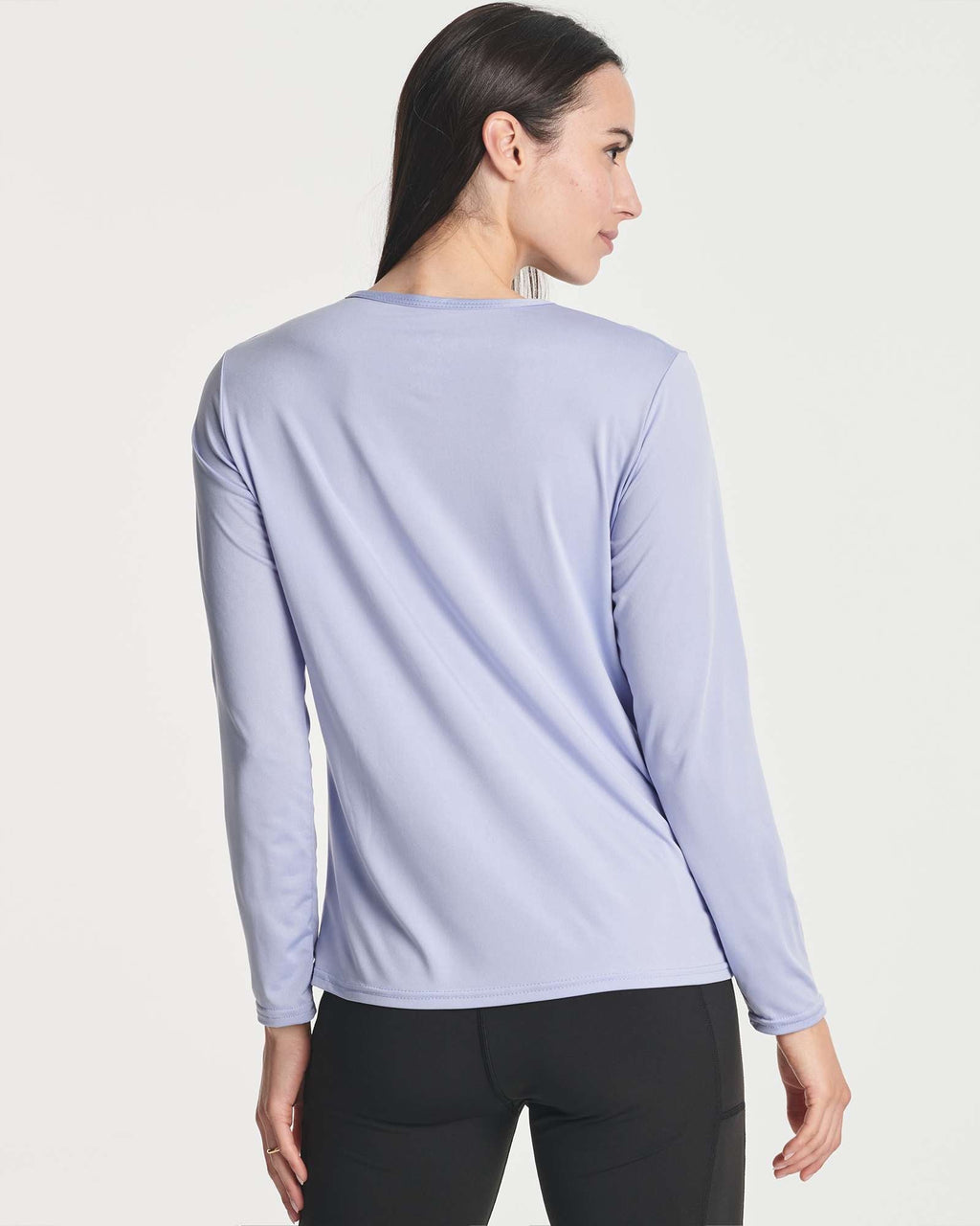 4 Pack: Women's Dry-Fit Long-Sleeve V-Neck Athletic Workout Shirt (Available in Plus Size)